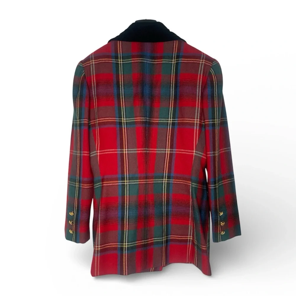 Ralph Lauren vintage 80s rare Tartan blazer size 10 - Picture 12 of 16